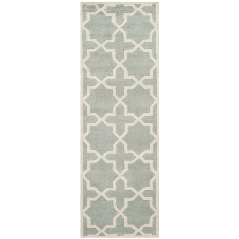 Paddy Hand Tufted Wool Geometric Rug, Runner 2'3" x 7'