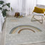 Tapis moderne gris / ivoire / jaune lavable à la machine Bluette Rainbow Dot-1718058418