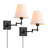 Jagdeep Plug-in/Hardwired White Swing Arm Sconce-1534469203