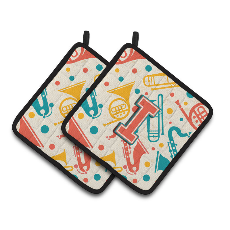 Instruments de musique rétro Potholder, I