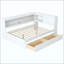 Lit de jour en bois avec tablettes de rangement, USB, DEL et 2 tiroirs-2048610236