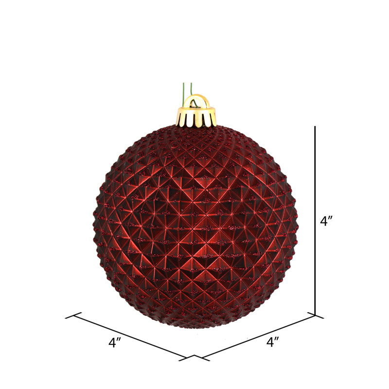 Ornement boule Durian Glitter, Bourgogne