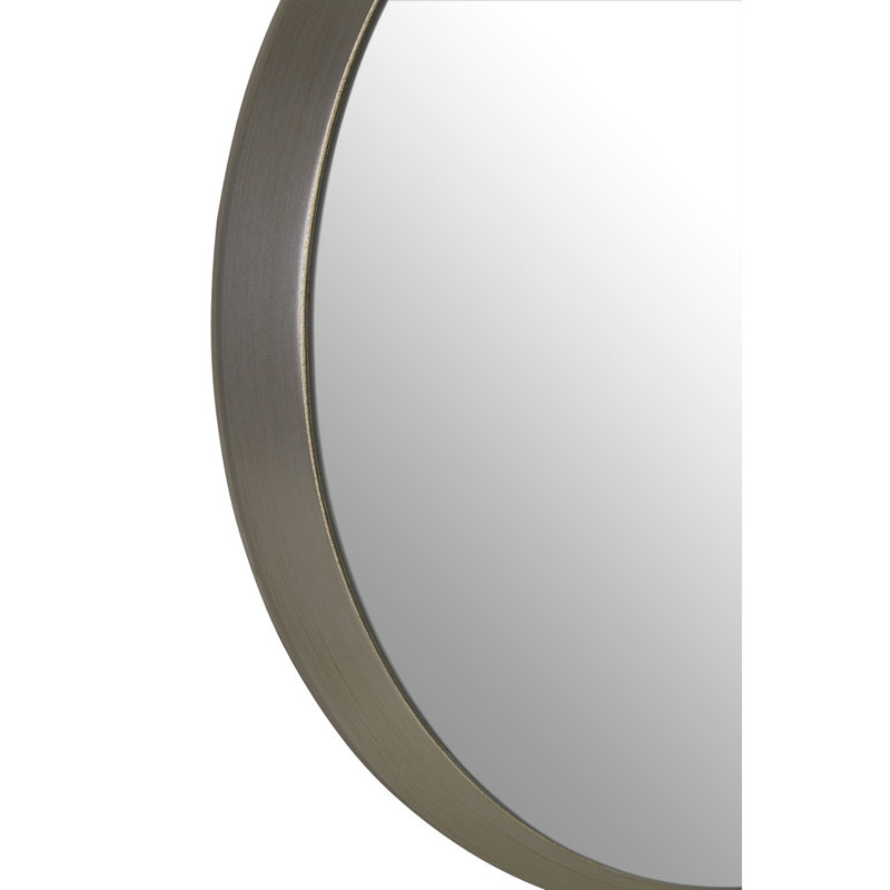Carleen Metal Flat Wall Mirror, 44cm H x 44cm W, Silver