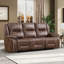 Ensemble de salon inclinable 3 pièces avec fauteuil de massage Power Lift, appui-tête réglable-131122306