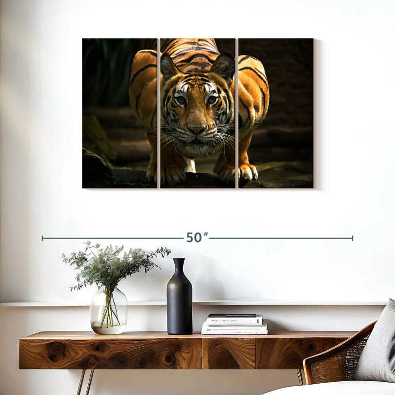 Fearless Tiger, 24" H x 38" W