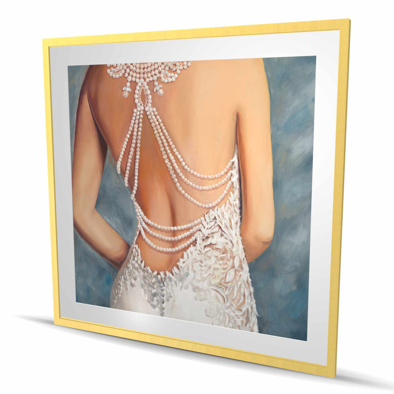 Robe de mariée - mode romantique encadrée, H 48 po x l 48 po