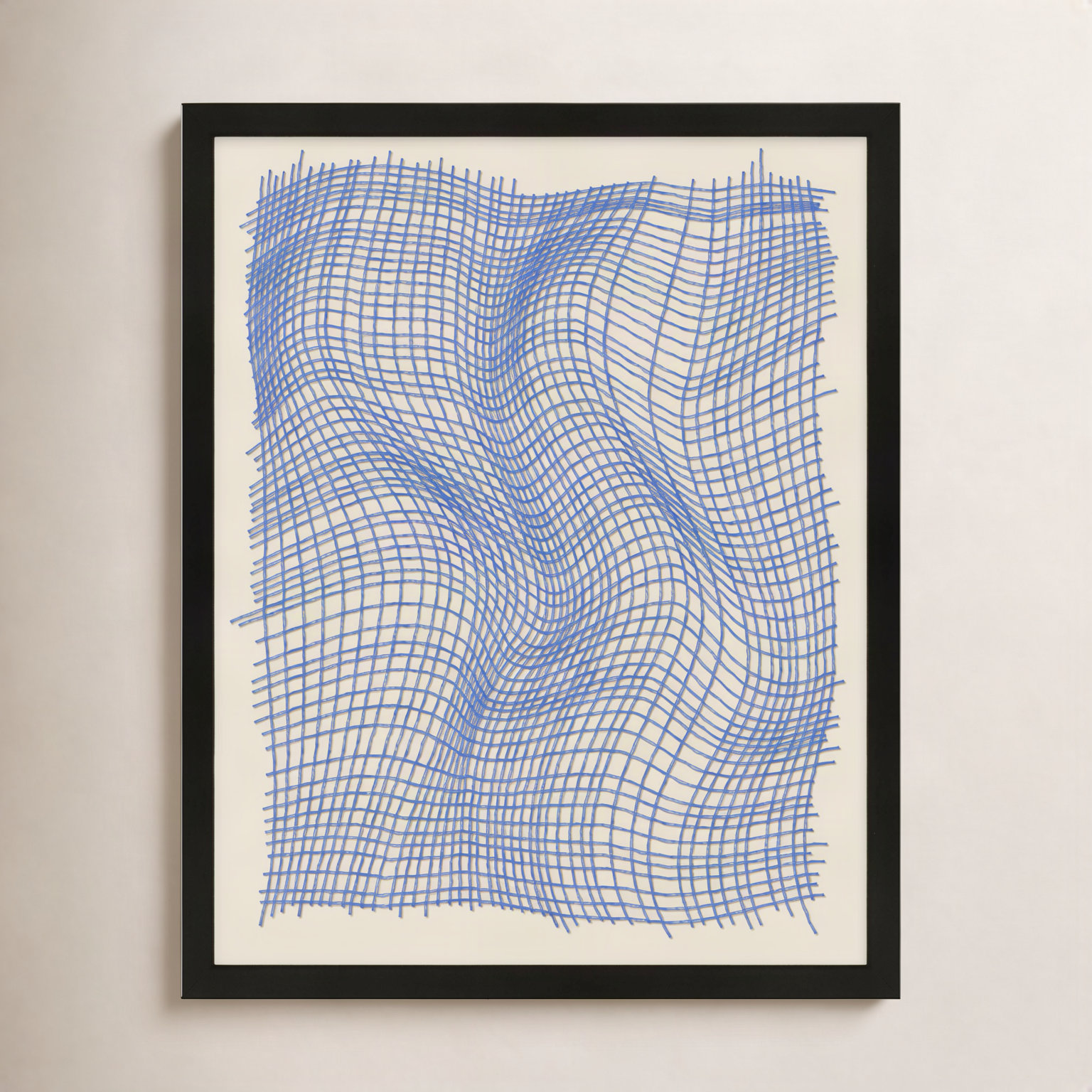 Netting 3 Print by Jacques Pilon, Black Single Structure Framed Paper, 25" H x 20" W x 1.25" D