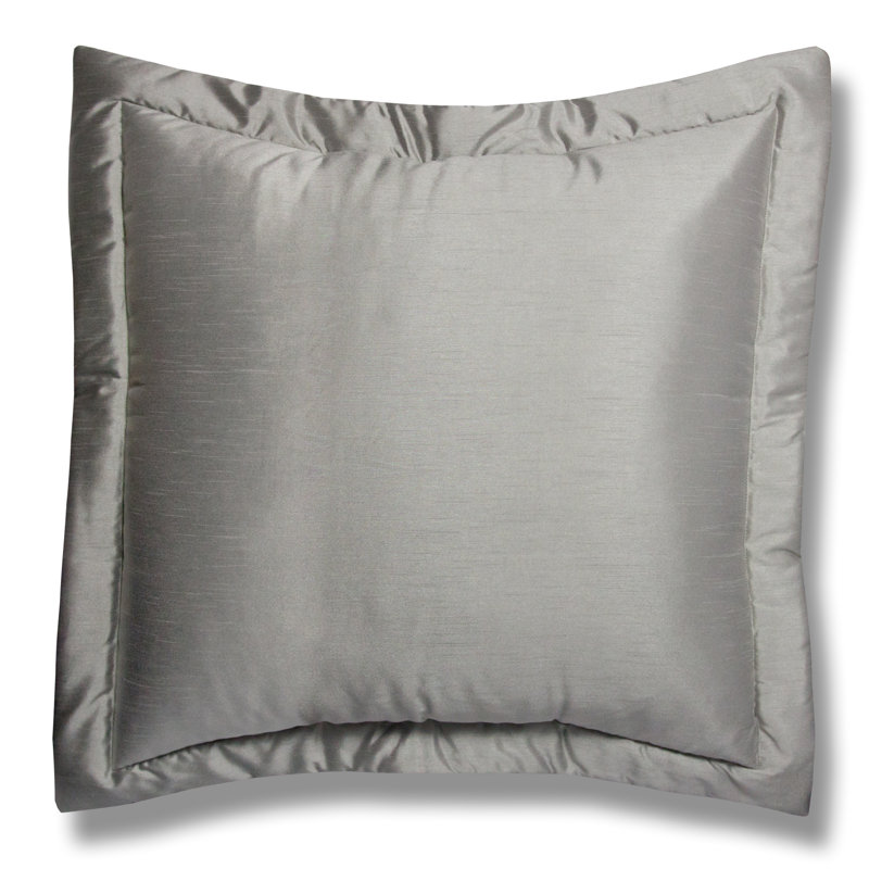 Ensemble de housse de couette en fausse soie grise