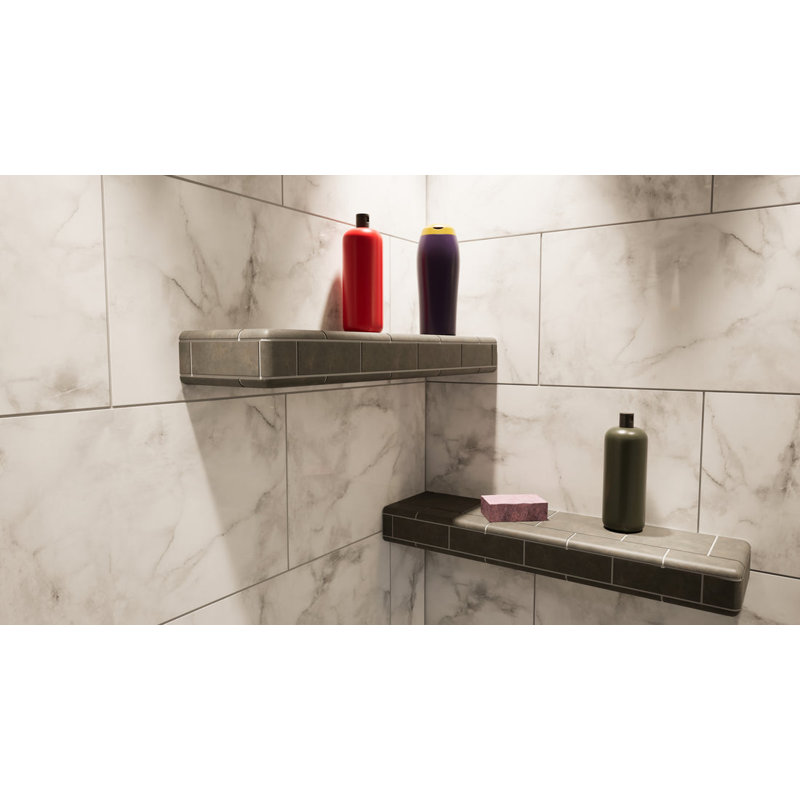 18 po × 6 po × 2 po La tablette de douche The Original, H 2 po x l 18 po x P 6 po