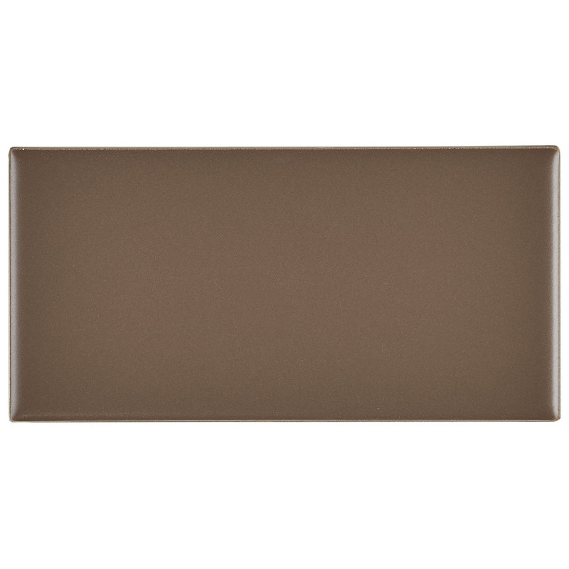 Carrelage de style métro en céramique 3 po x 6 po brun mat artisan Guilford