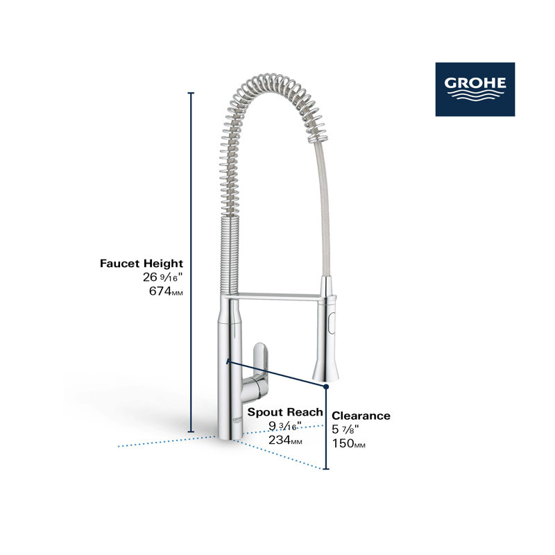 K7® Semi-Professional Pull Down Touch Single Handle Kitchen Faucet with Accessories, SuperSteel Infinity