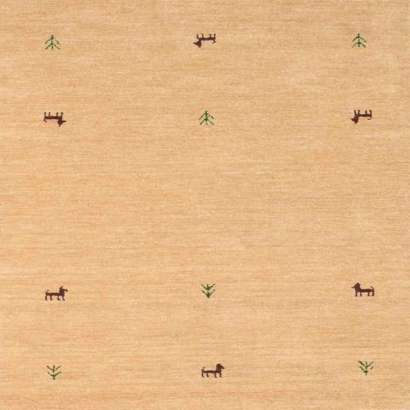 Tapis beige Kateri, Carré 7 pi