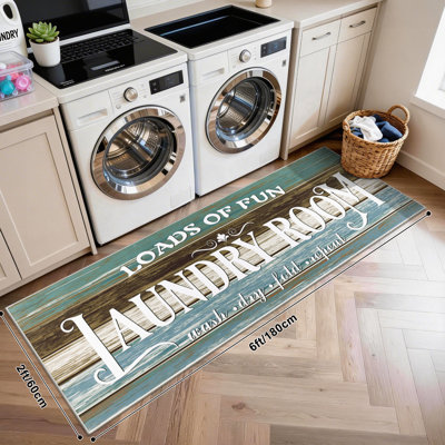 2'x6' Washable Non Slip Kitchen Mat Runner Rug