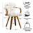 Mid Century Modern Leather Upholstered Swivel Dining Chairs With Arms-1542820299