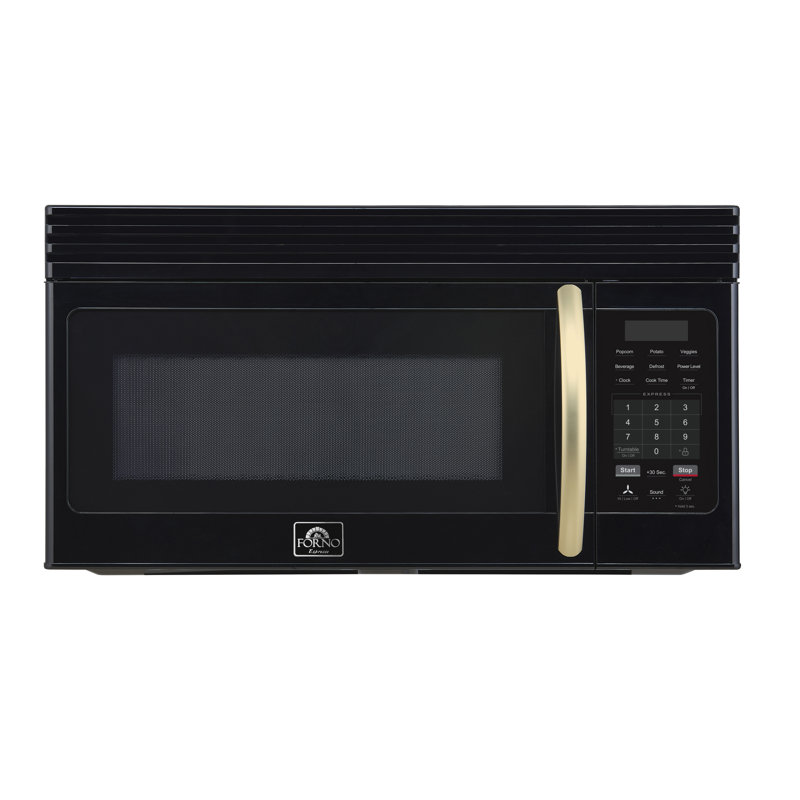 Forno Scalo 30-Inch Over the Range Microwave, Black – 1.6 cu.ft, 300 CFM Convertible Vent
