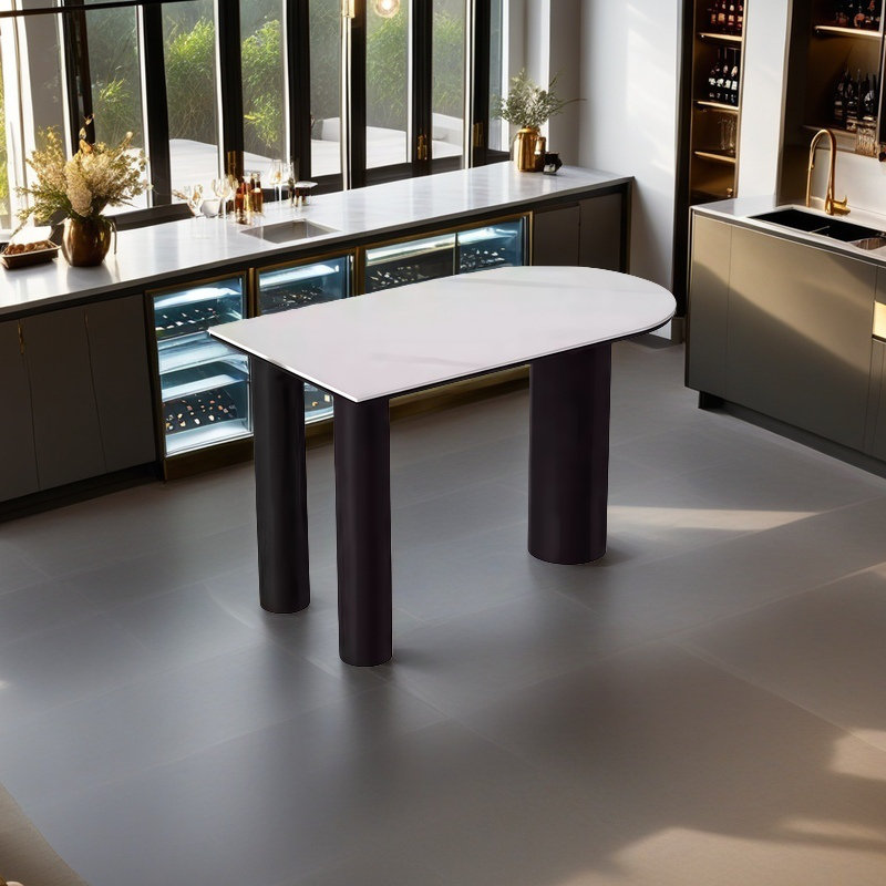 Comptoir de bar léger et luxueux, H 39,3 po x L 78,7 po x l 21,6 po, Noir