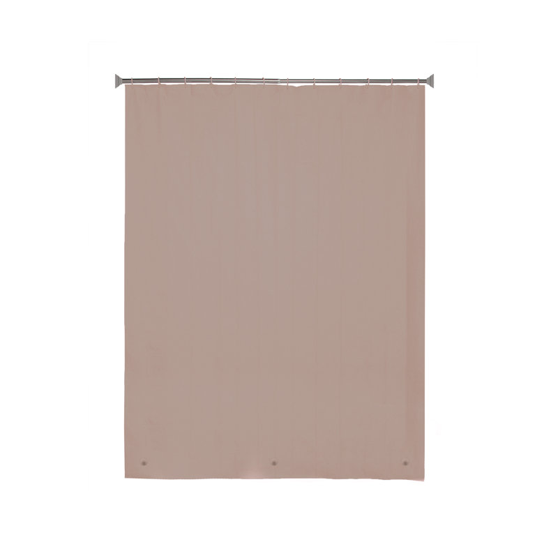 Taupe 70" x 72" PEVA Shower Curtain and Liner Set with Rings