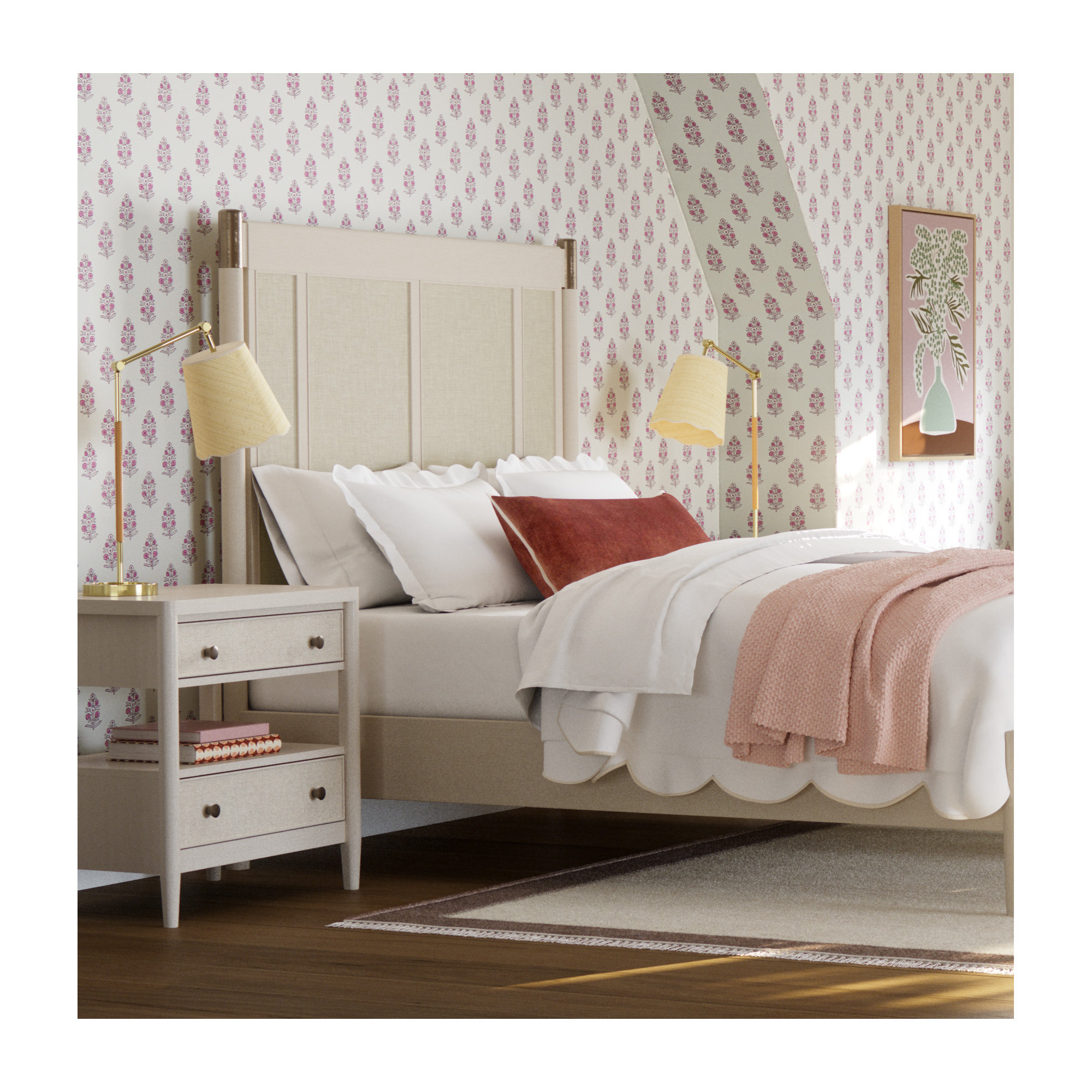 Nolita Cotton Blend Comforter Set, Queen Comforter, Beige