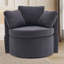Teddy Fabric Swivel Chair With Back Cushion And Hidden Storage For Living Room-451910320
