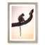 Long-Tailed Macaque Monkey in Abstract - Framed Print-55759852-55759853
