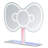 Hello Kitty RGB Bow Wall Mirror with LED Strip Lights, App Controlled WiFi Smart Makeup Vanity Mirror