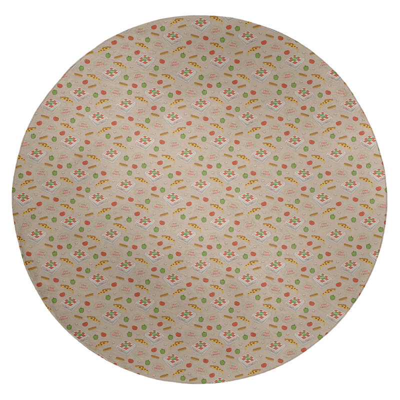 Tapis zone grise pizza, Rond 5 pi