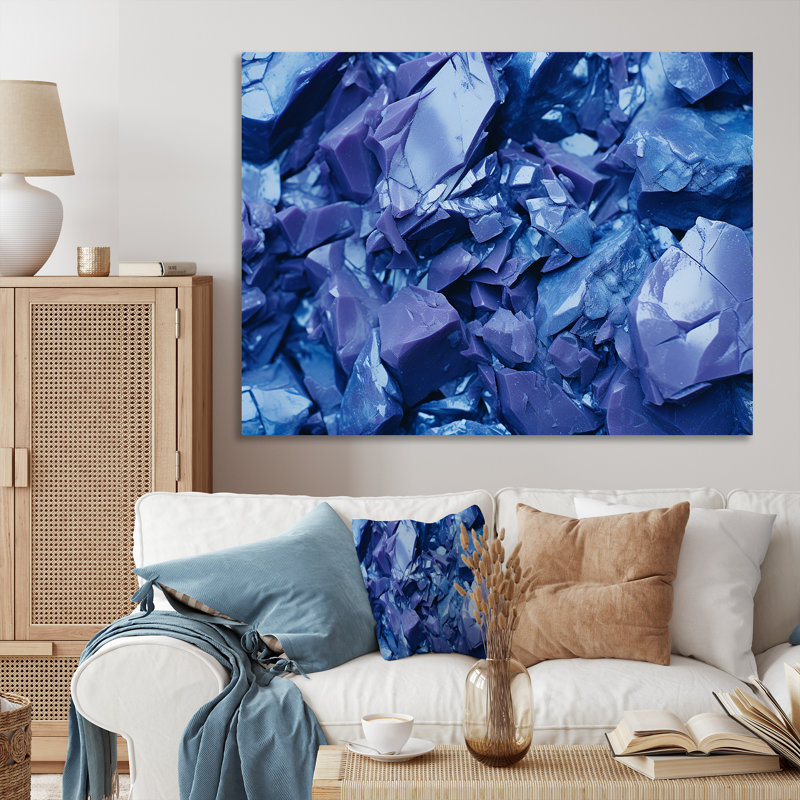 Abstrait géométrique mauve I, art mural géométrique, Toile tendue, H 30 po x l 40 po x P 1,5 po