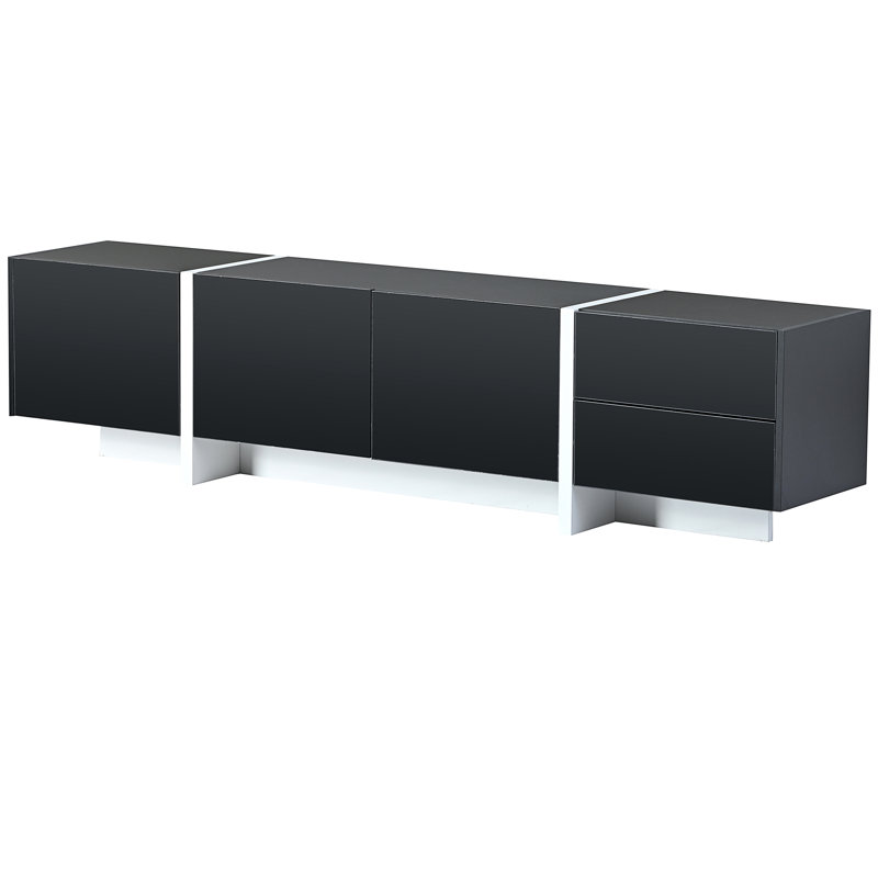 Randhan Unfinished TV Stand for TVs up to 78", Black