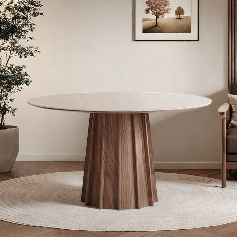 Table de salle à manger French Vintage, H 29,5 po x L 53,1 po x l 53,1 po