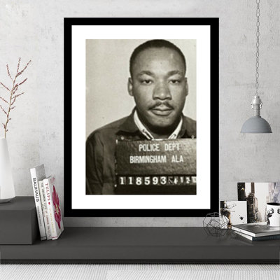 Martin Luther King Jr., Mugshot - impression encadrée 14 x 18