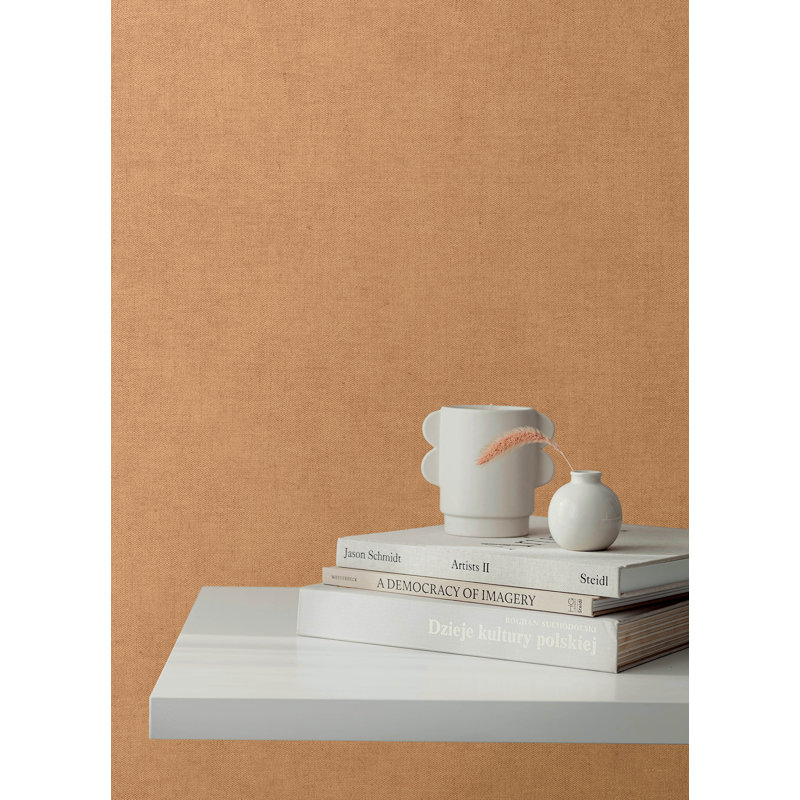 Papier peint en faux lin Nuovo, Orange