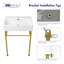 Lavabo de salle de bain rectangulaire en porcelaine vitreuse avec trop-plein Turner l 24 po x P 16 po x H 35 po Turner-96884849
