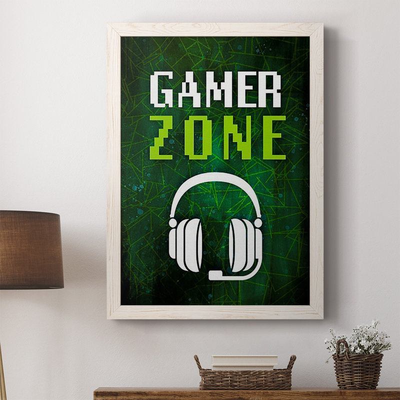 It's Game On IV " It's Game On IV ", White Framed, 37.5" H x 27.5" W x 1" D
