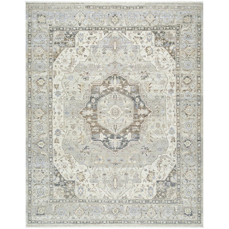 Amanat Wool Area Rug, Rectangle 6' x 9'