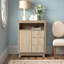 Natural Finish Wave-Patterned Manufactured Wood 3-Drawer 1-Door Bathroom Storage Cabinet