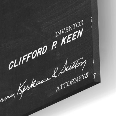 " Wrestling Headgear Blueprint Patent Chalkboard "