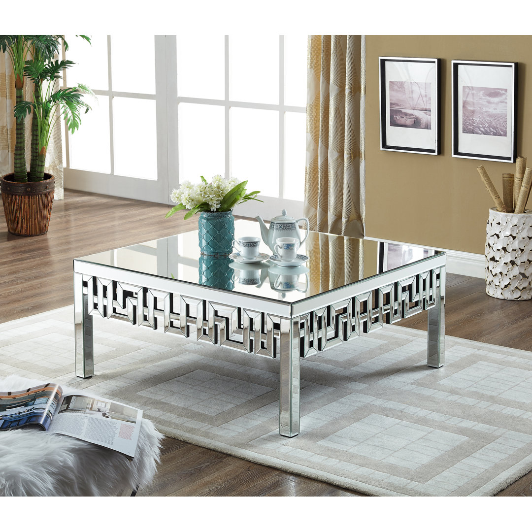 Luong Glass Top Single Coffee Table Everly Quinn