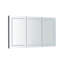 Armoire à pharmacie 60 po x 36 po à DEL avec miroir, douilles et tablettes en verre réglables, à intensité variable, antibuée