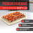 Bacon - Ensemble 2 pièces - Revêtement de marbre - Plateau de cuisson antiadhésif durable pour bacon - Plateau en pierre blanche et support en acier au carbone