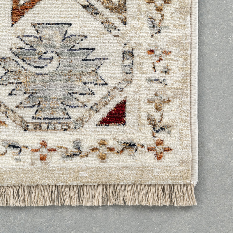Tapis oriental beige, Rectangle 2 pi x 4 pi