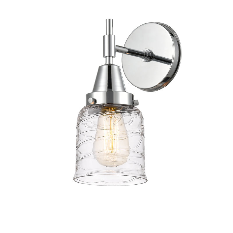 Amede Steel Armed Sconce, Polished Chrome
