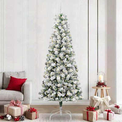 Artificial Hinged Christmas Tree Green and white