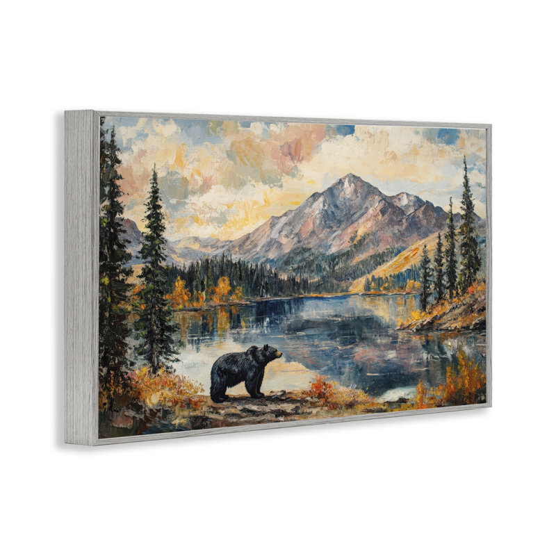 Point de vue d'ours de montagne, estampe numérique, conception de Petal Prints Design, H 12 po x l 18 po