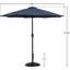 Parasol de patio en tissu / aluminium avec base Chavelle-1843393600-1843393615