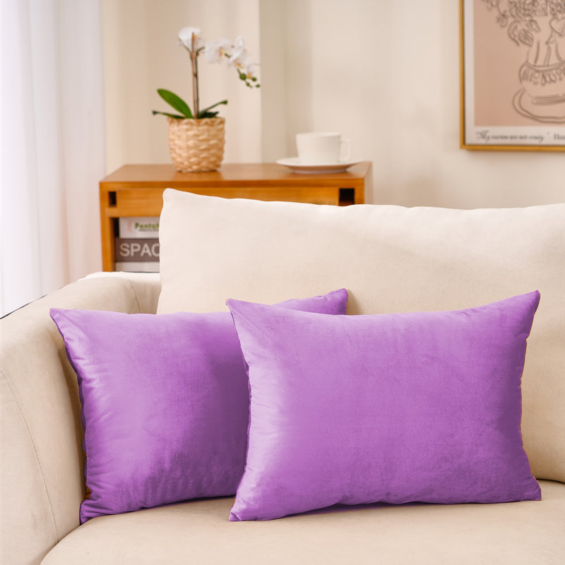 Payson lumbar pillow cover, Violet, 14" H x 20" W