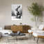 «Snowy Winter Hare Peaceful Realistic Serene Rabbit Forest Nature», art mural-129145100