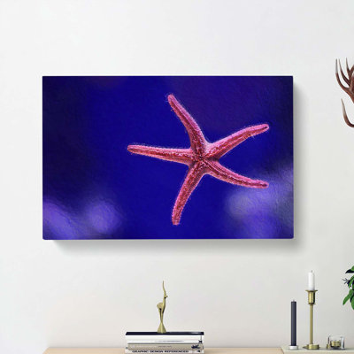 Pink Starfish - Wrapped Canvas