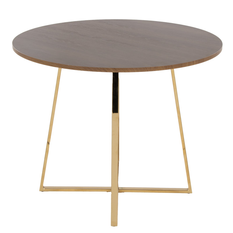Table de salle à manger Cosmo Canary, Walnut, Doré