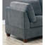 Ensemble modulaire modulaire en chenille gris moderne de 6 pièces avec coins, chaises sans accoudoirs et repose-pieds pour sièges flexibles