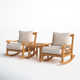 Brunswick Teak 2 - Person Patio Conversation Sets with Cushions